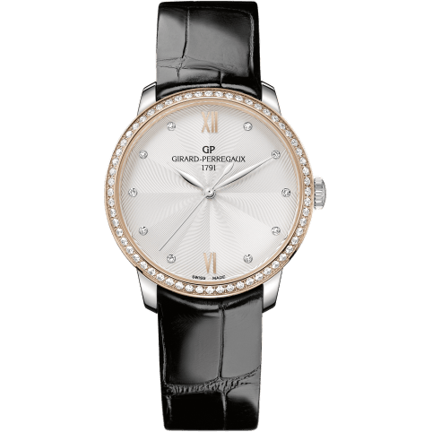 1966 36mm Stainless Steel / Pink Gold / Diamond / Silver / Alligator