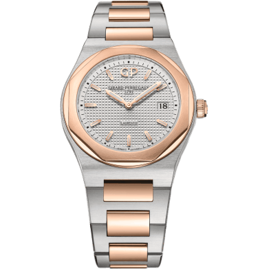 Laureato 34 Quartz Stainless Steel / Pink Gold / Silver
