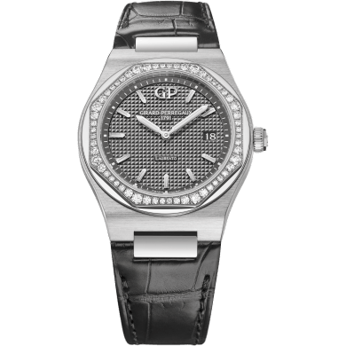 Laureato 34 Quartz Stainless Steel / Diamond / Grey / Alligator