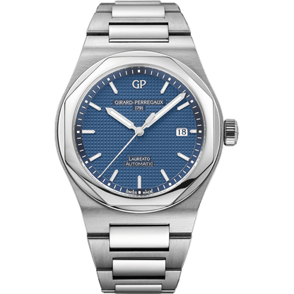 Laureato 41 Automatic Stainless Steel / Blue