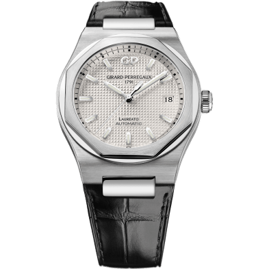 Laureato 38 Automatic Stainless Steel / Silver / Alligator