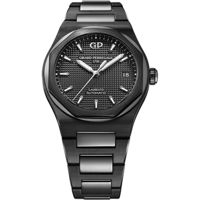 Laureato 38 Automatic Ceramic / Black / Bracelet