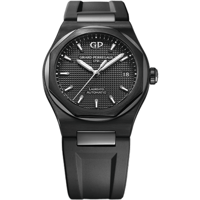Laureato 38 Automatic Ceramic / Black / Rubber