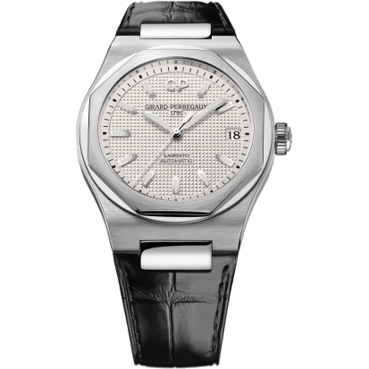 Laureato 42 Automatic Stainless Steel / Silver / Alligator