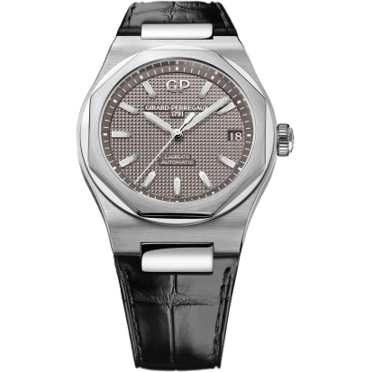 Laureato 42 Automatic Stainless Steel / Grey / Alligator