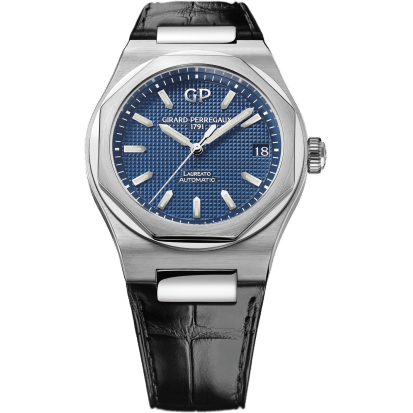 Laureato 42 Automatic Stainless Steel / Blue / Alligator