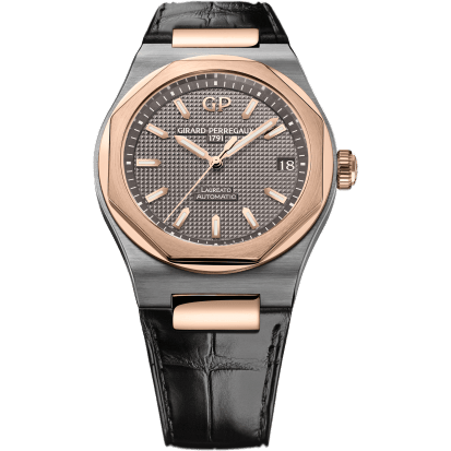 Laureato 42 Automatic Titanium / Pink Gold / Grey / Alligator