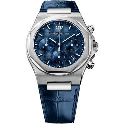 Laureato 38 Chronograph Stainless Steel / Blue / Alligator
