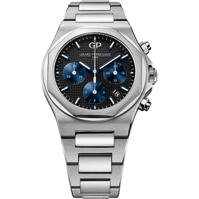 Laureato 38 Chronograph Stainless Steel / Black / Bracelet