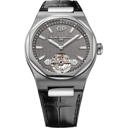 Laureato 45 Tourbillon Titanium / White Gold / Grey / Alligator