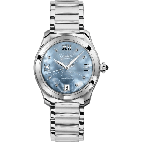 Lady Serenade Stainless Steel / Blue MOP - Index Line / Bracelet