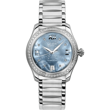 Lady Serenade Stainless Steel / Diamond / Blue MOP - Index Line / Bracelet