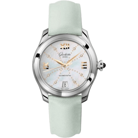 Lady Serenade Stainless Steel / MOP - Index Line / Satin - Folding