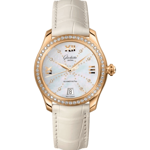 Lady Serenade Rose Gold / Diamond / MOP - Index Line / Alligator / Pin