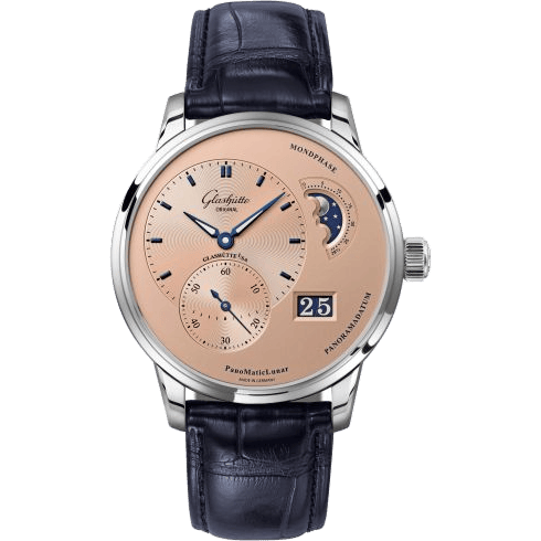 PanoMatic Lunar Stainless Steel / Rose / Alligator / Pin