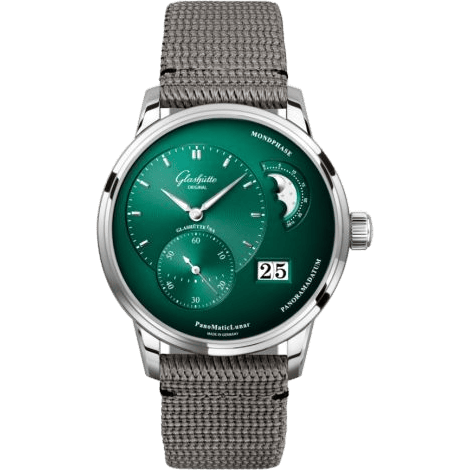 PanoMatic Lunar Stainless Steel / Green / Synthetic