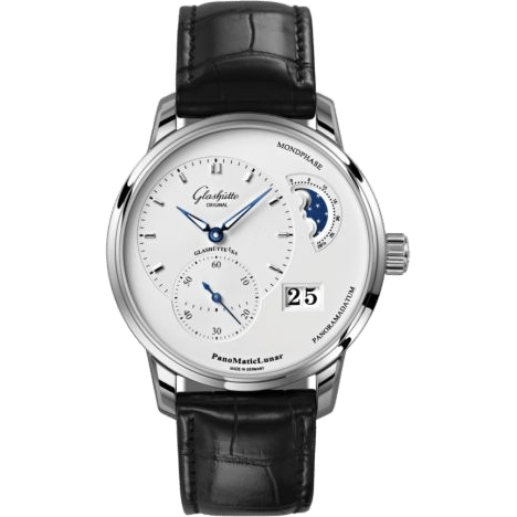 PanoMatic Lunar Stainless Steel / Silver / Alligator / Folding