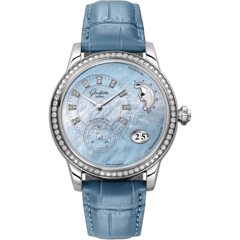 PanoMatic Luna Stainless Steel / Diamond / Blue MOP / Alligator / Pin
