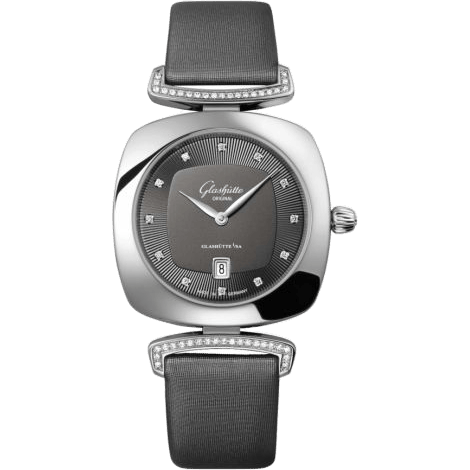 Pavonina Date Stainless Steel / Diamond / Grey / Calf - Folding