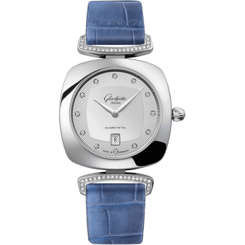 Pavonina Date Stainless Steel / Diamond / Silver / Alligator