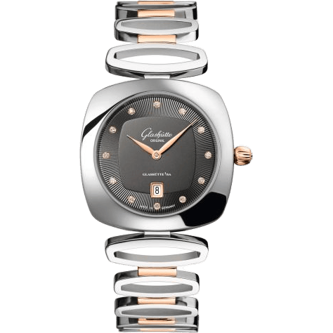 Pavonina Date Stainless Steel / Red Gold / Grey / Bracelet
