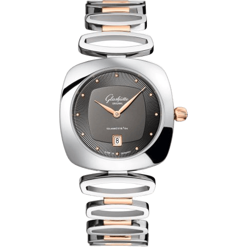Pavonina Date Stainless Steel / Red Gold / Grey / Bracelet