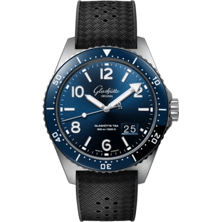 SeaQ Panorama Date Stainless Steel / Blue / Rubber - Folding