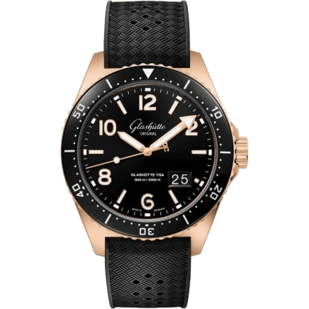 SeaQ Panorama Date Red Gold / Black / Rubber -/ Folding