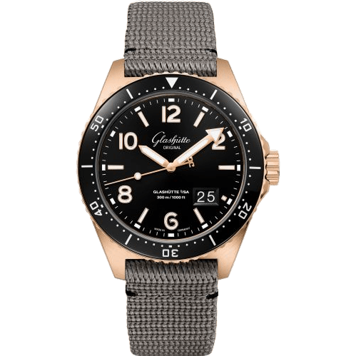 SeaQ Panorama Date Red Gold / Black / Synthetic - Folding