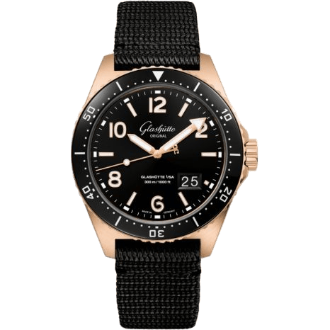 SeaQ Panorama Date Red Gold / Black / Synthetic - Folding
