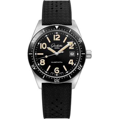 SeaQ Date Stainless Steel / Black / Rubber - Folding
