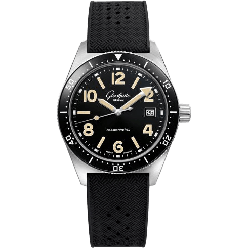 SeaQ Date Stainless Steel / Black / Rubber - Folding