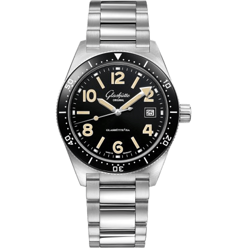 SeaQ Date Stainless Steel / Black / Bracelet