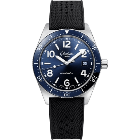 SeaQ Date Stainless Steel / Blue / Rubber - Folding