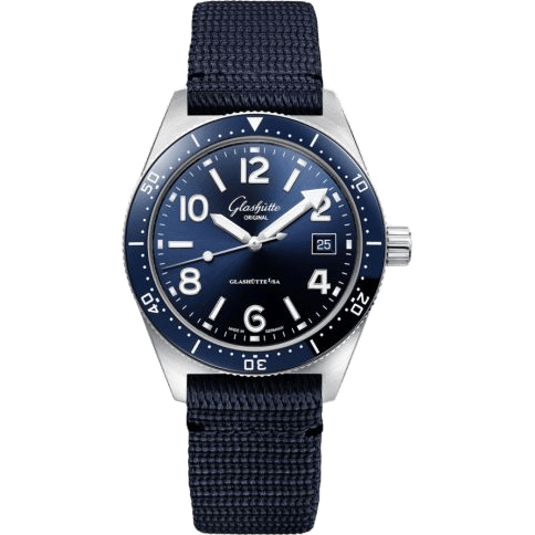 SeaQ Date Stainless Steel / Blue / Synthetic - Folding
