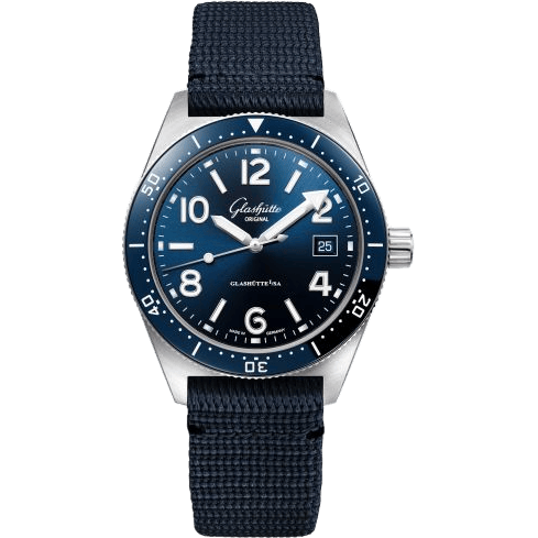SeaQ Date Stainless Steel / Blue / Synthetic - Pin