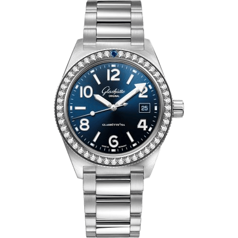 SeaQ Date Stainless Steel / Diamond / Blue / Bracelet
