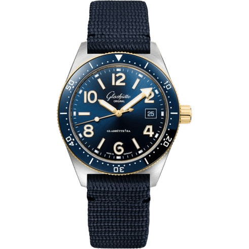 SeaQ Date Stainless Steel / Blue / Synthetic - Pin