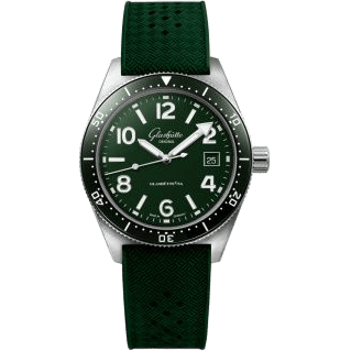 SeaQ Date Stainless Steel / Green / Rubber - Folding