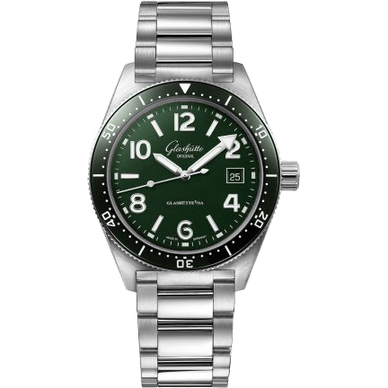SeaQ Date Stainless Steel / Green / Bracelet