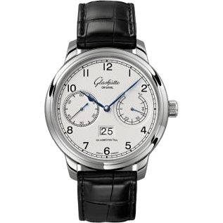 Senator Observer Stainless Steel / Silver / Alligator / Folding