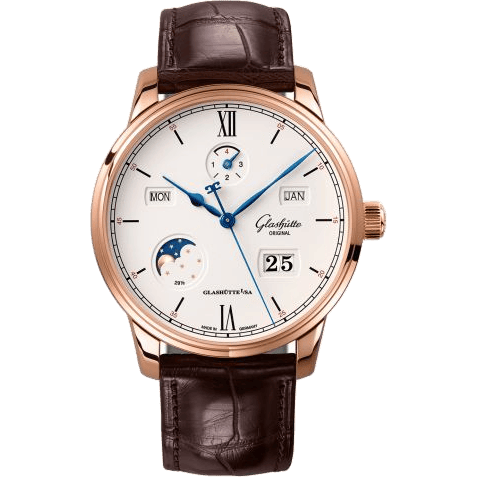 Senator Excellence Perpetual Calendar Red Gold / Silver / Alligator / Pin