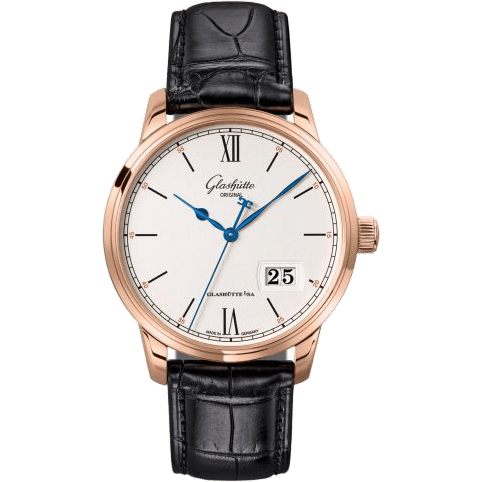 Senator Excellence Panorama Date Red Gold / Silver / Alligator / Folding