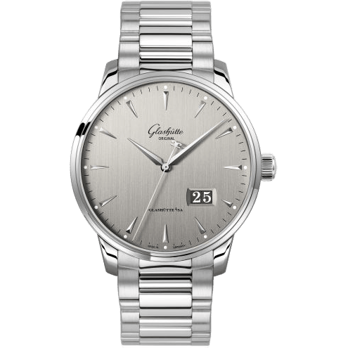 Senator Excellence Panorama Date Stainless Steel / Grey / Bracelet