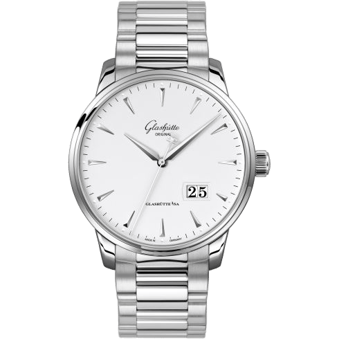 Senator Excellence Panorama Date Stainless Steel / Silver / Bracelet