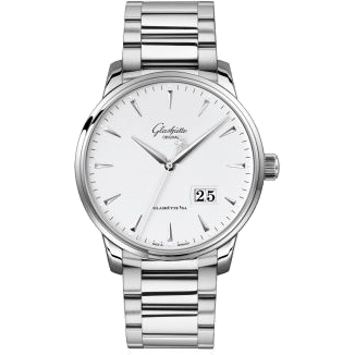 Senator Excellence Panorama Date Stainless Steel / White / Bracelet