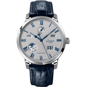 Senator Perpetual Calendar Stainless Steel / Grey / Alligator