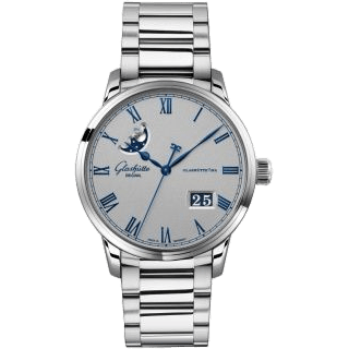 Senator Excellence Panorama Date Moonphase Stainless Steel / Grey / Bracelet