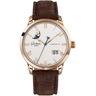 Senator Excellence Panorama Date Moonphase Red Gold / Silver / Nubuck - Pin