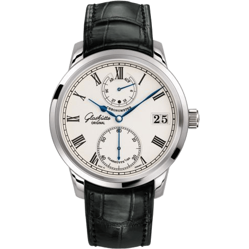 Senator Chronometer White Gold / Silver / Alligator / Pin